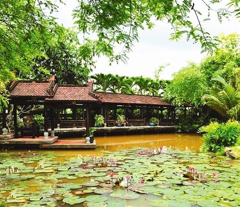 La maison de la peintre Nguyên Hoài Huong, inspirée du style de la maison-jardin de Huê.