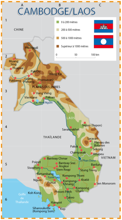 Carte Cambodge- Tangka voyages
