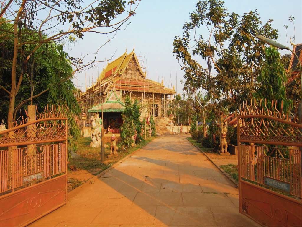 Temple près de Kompong Cham, Cambodge