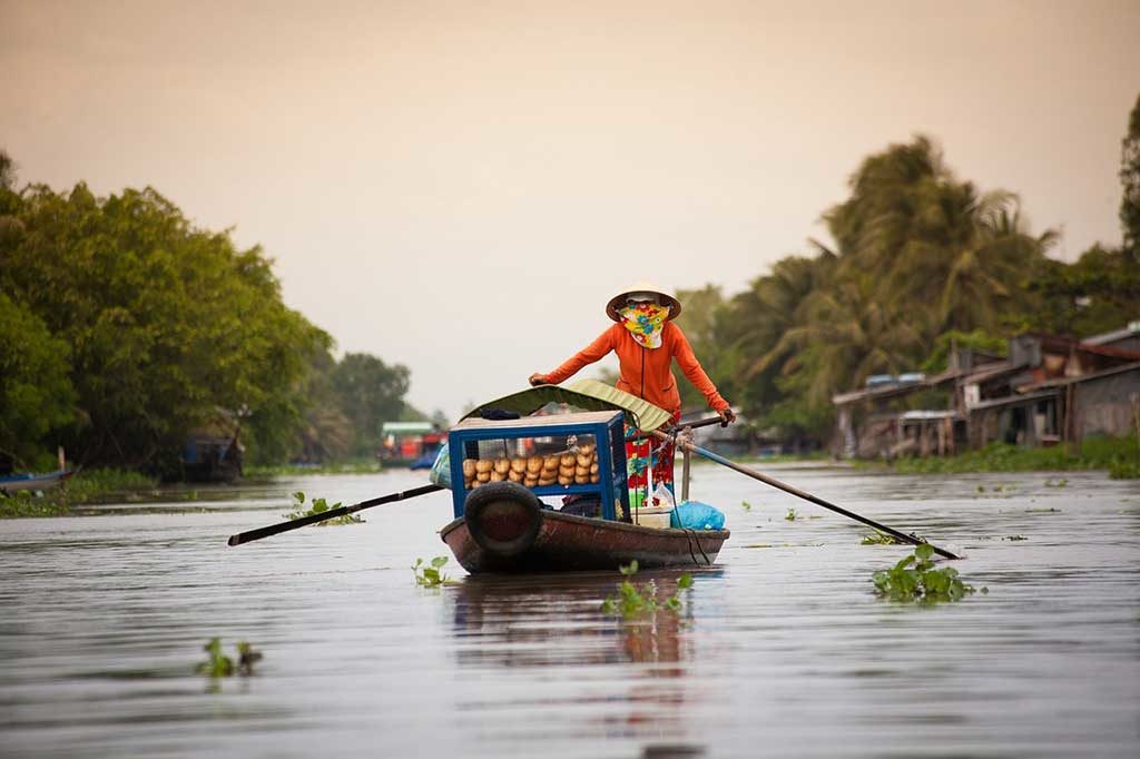 Marché flottant, Soc Trang, Vietnam